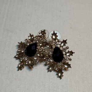 Elegant Black and Gold Statement Earrings by Park Lane
